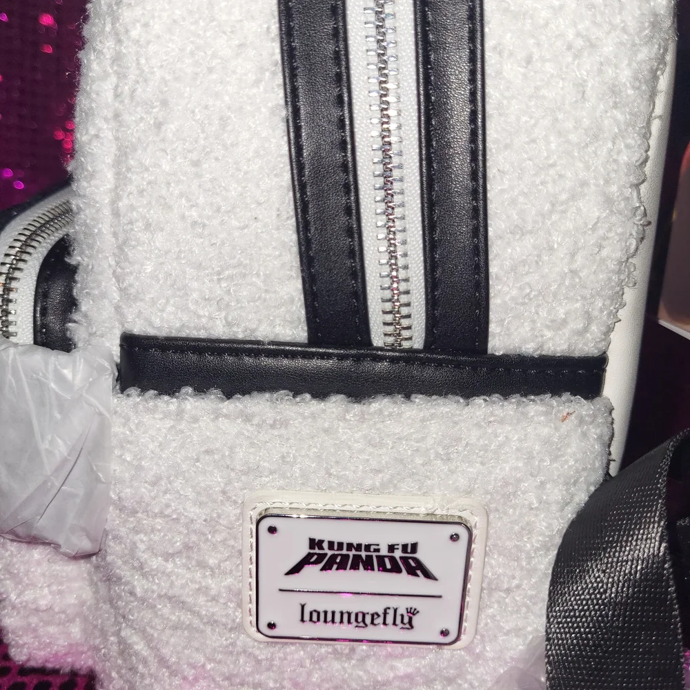 Loungefly Panda Backpack - Black and White - Picture 3 of 4